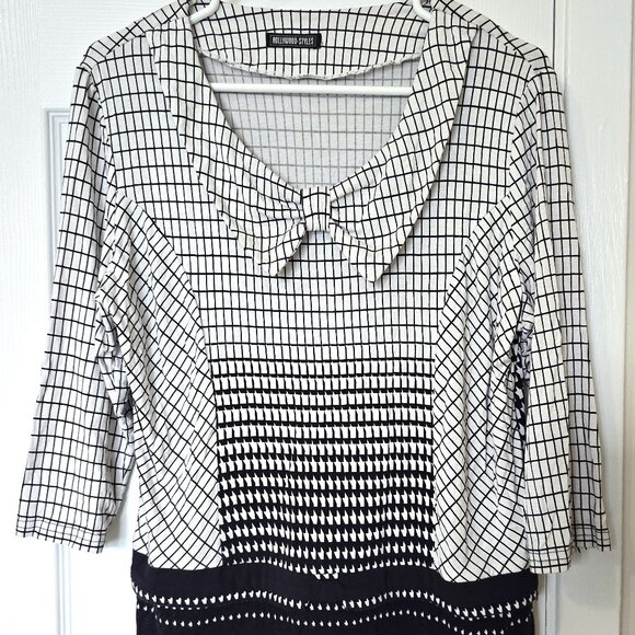 vintage optical illusion geometric shirt - Picture 1 of 5